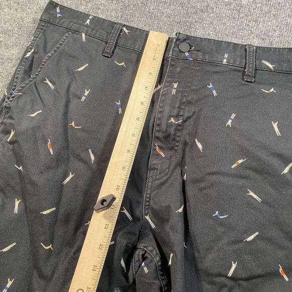 Levis Line 8 Mens Size 36 Swimmer Diver All Over Print Shorts 8" Faded Black - Picture 8 of 12